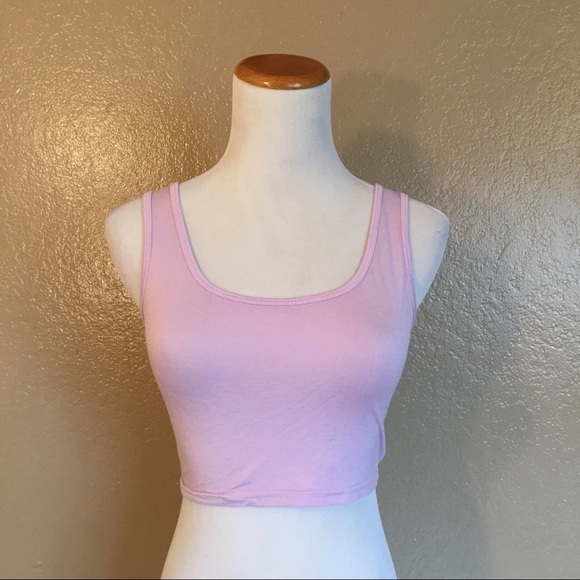 Tops - Lavender Sleeveless Cropped Tank Top Crop Top